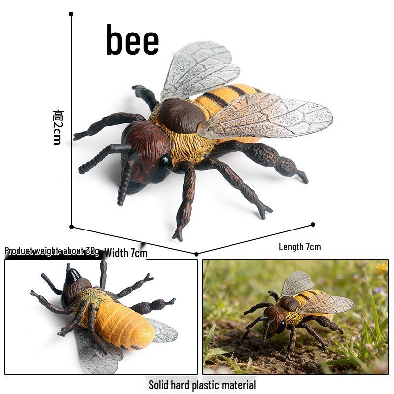 Children's Insect Model Set: Ladybug, Spider, Ant, Beetle, Wasp, Butterfly, Bee - Educational Science Toy