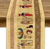 Ancient Egyptian Linen Table Runner Party Decor Pharaoh Traditional Antique Hieroglyphs Kitchen Dining Table Runner Home Decor