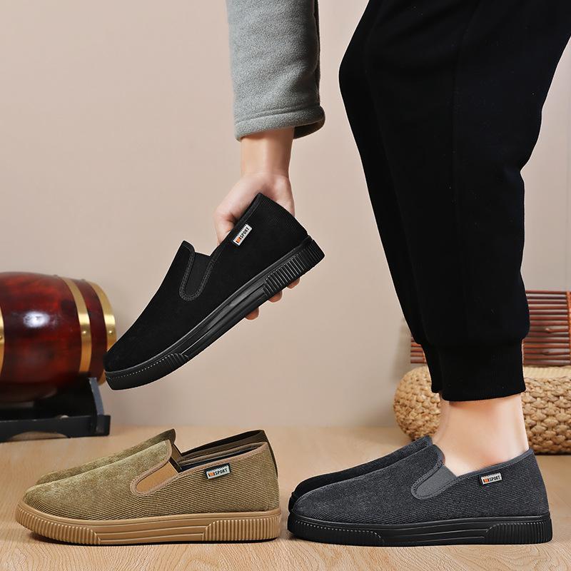 Summer breathable canvas shoes men's casual low-top comfortable soft-soled work shoes men