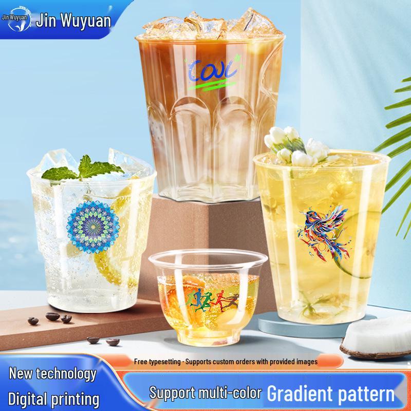 240ml Transparent Hard Plastic Aviation Cup with Customizable Logo