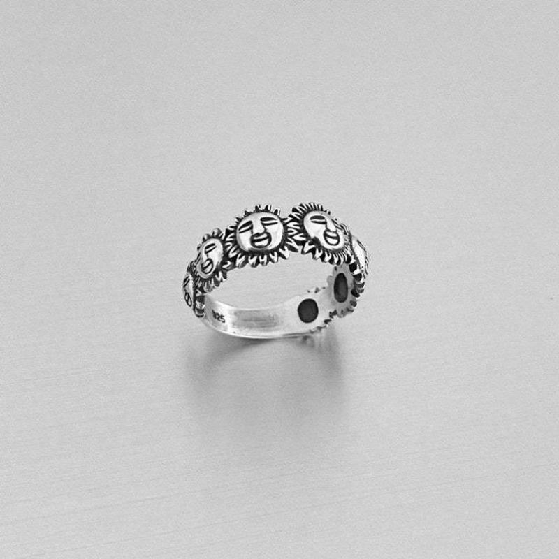 1 Stück Mode Schlichter Stil Sonnenblumen Schmuck Mode Blume Retro Ring