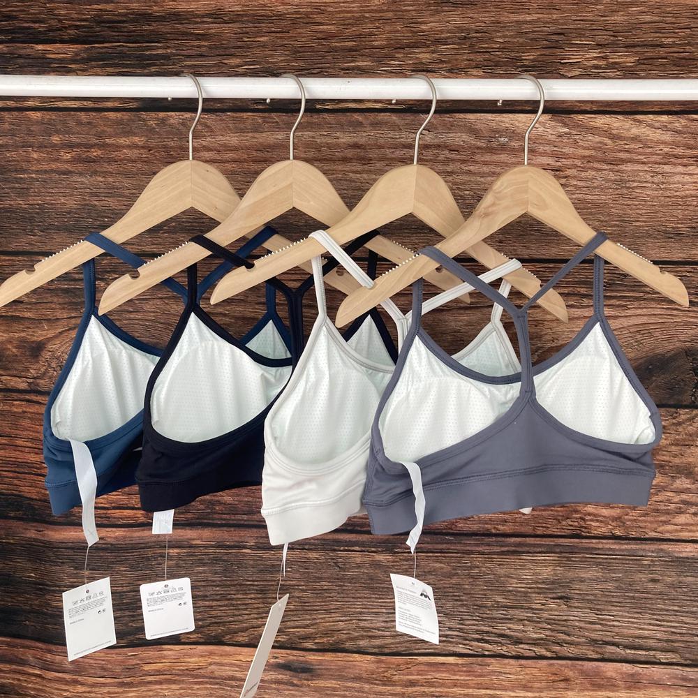 Stoßfester doppelseitiger Nylon-Sport-BH mit Y-Rücken - Racerback-Design