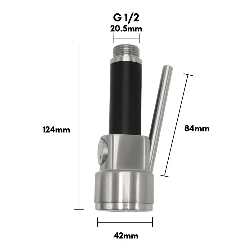 Kitchen Pull Out Faucet Spray Head Handheld Stainless Steel Copper Tap Water Saving High Pressure Sprayer Nozzle Tap Replacement