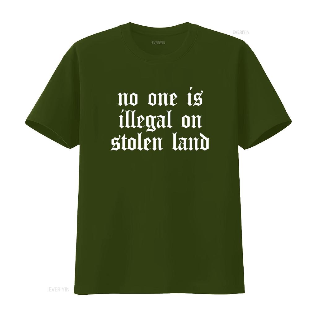 No One Is Illegal On Stolen Land Latina T Shirt BIPOC Lives Matter BLM Black Latinx Indigenous People  vintage Washed