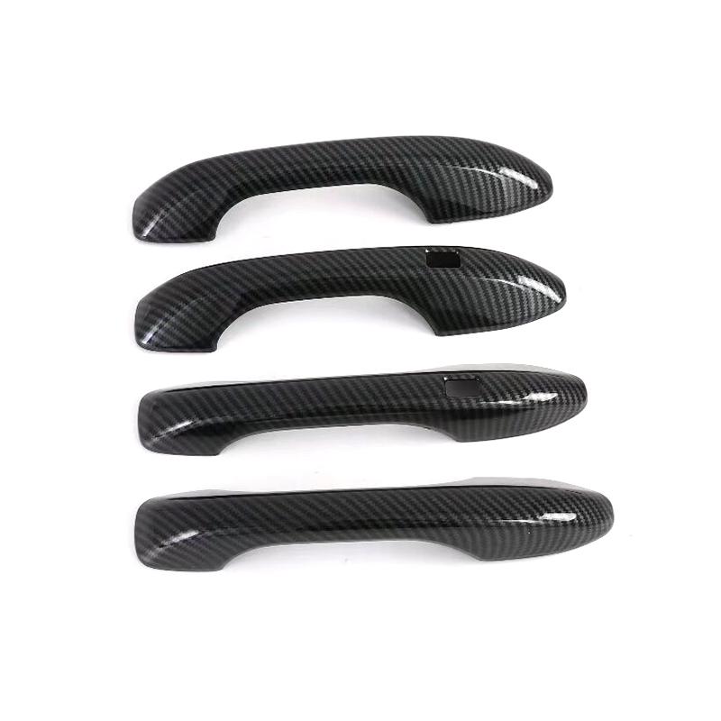 Door Handle Cover For Hyundai Alcazar Creta Grand   2024 Car External Protective Sticker Carbon Fiber Chrome