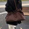 Large-capacity flannel tote bag women's autumn and winter new high-end versatile shoulder bag handbag niche design