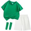 Colorful Children's Short Sleeve T-shirt Set for Kindergarten Sports and June 1st Performances.