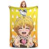 Flannel Throw Blanket Demon Slayer Kimetsu No Yaiba Japanese Agatsuma Zenitsu Anime Warm Blankets Bedspread for Home Picnic Sofa