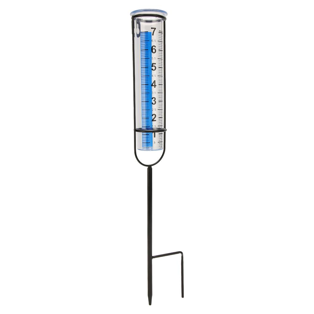 Rain Gauge 7 Inch Capacity Detachable Rain Measuring Gauge with Stake for Garden Lawn Patio Farm Use