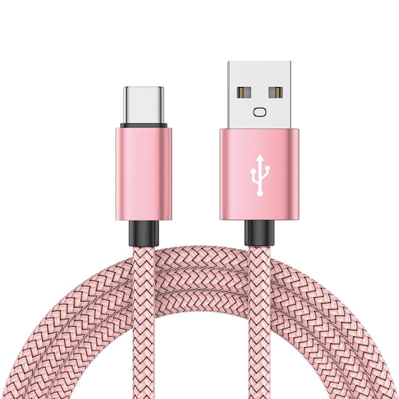 

Nylon Data Cable Fast Charger USB A to Type C Charging Cable For Huawei Samsung Android phone TypeC Charging Device 1M 2M 3M 1m