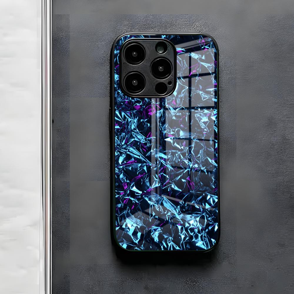 Custodia per Telefono Fundas in Fibra di Carbonio Forgiata Per IPhone 17 Air 16 E Pro Max 15 14 13 Mini 12 Pro 11 Max Plus Copertura in Vetro Nero