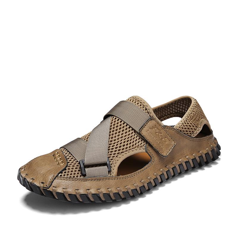 2023 Men s Mesh Closed-Toe Casual Outdoor Beach Shoes, Breathable & Large Size 48