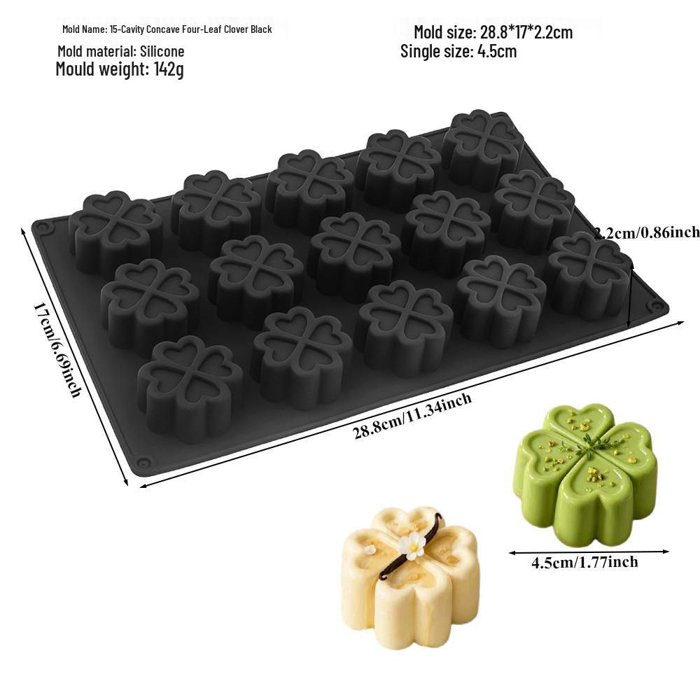 6-Cavity Flower & Heart Silicone Mousse Mold for Chocolate and Cakes