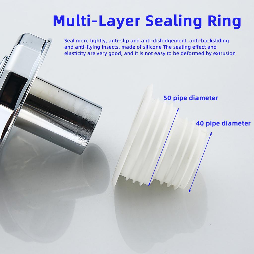 Anti-overflow Washing Machine Floor Drain Adapter Kitchen Bathroom Pipe Sewer Connector Deodorant Floor Drain Joint