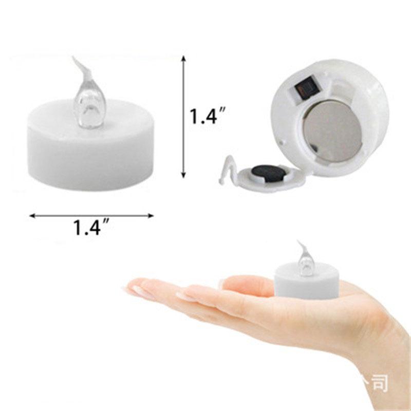 3/6/12 Pieces Remote Control White Flameless Decorative LED Tealight Candles Battery Operated Small Yellow Flickering Light