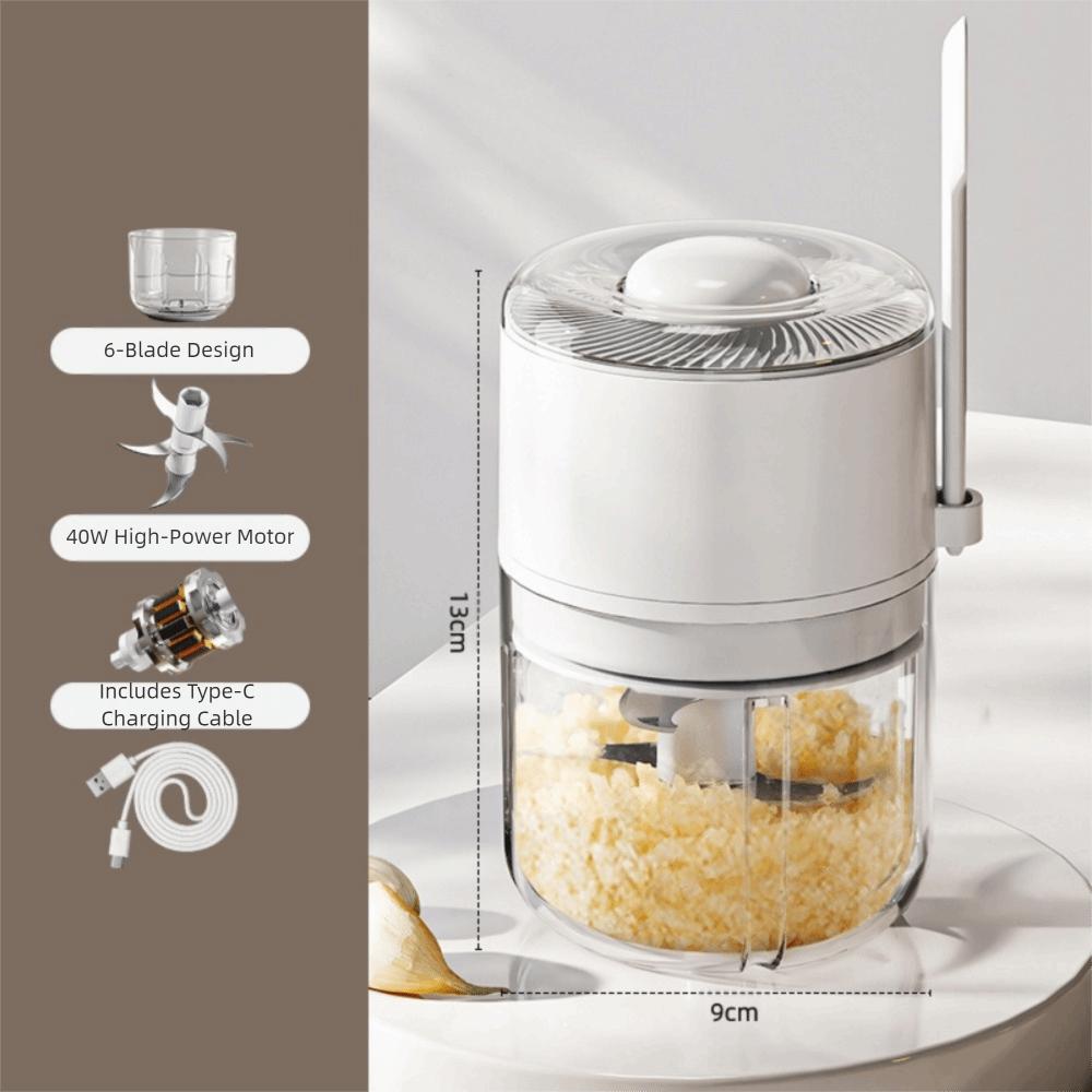 USB Rechargeable Electric Garlic Chopper 350ml Food Chopper Meat Grinder  For Meat Vegetables
