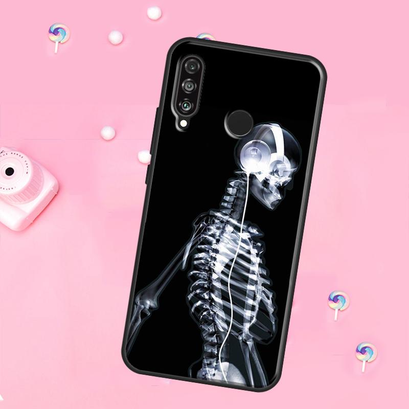 xray art aesthetic Skull For Huawei Nova 10 9 SE 3i 7i 8i 11i 12i Y73 Y90 Y70 Y72 Y61 Y91 P60 Pro P30 P40 Lite Case