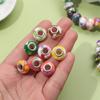 30/50/100pcs Jelly Color Mixed Garden Beads European Craft Beads Large Hole Interval Beads DIY Jewelry Bracelet Necklace Jewelry Making