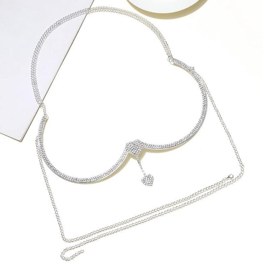 Heart Bra Chest Chain Tassel Breast Chain Luxury Chest Support Body Chain  Girls