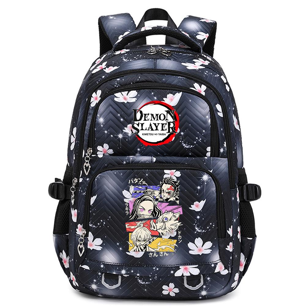 Anime Demon Slayer Backpack Student Teenager BookBag for Boy Girl Schoolbag Women Rucksack Backpack Travel Bag Mochila Escolar