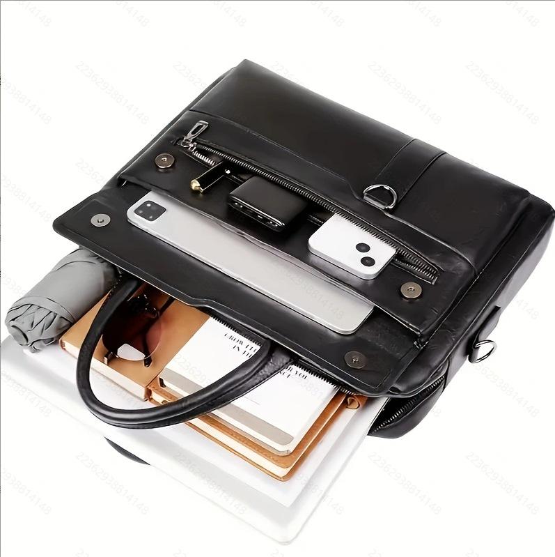 Men's Crossbody Multi-Functional Laptop Briefcase - Large Capacity Handbag