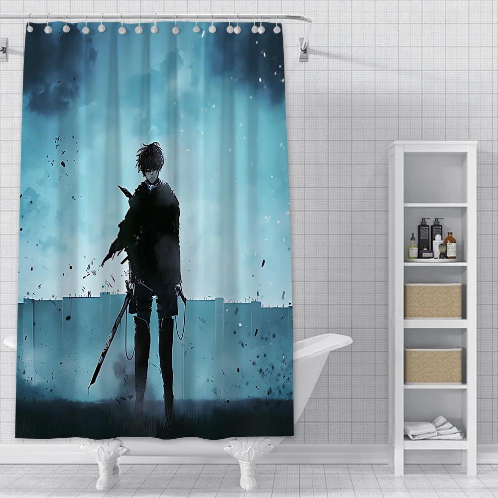 Anime Themed Shower Curtain , Waterproof Fabric with Iconic Characters for Unique Bathroom Decor, Perfect for Fans