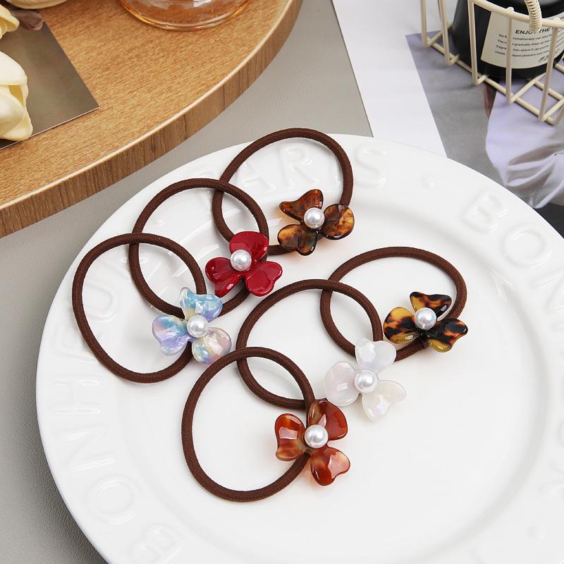 Französische Retro Elegante Acetat Blume Haargummi