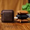 Soft Genuine Leather Roll Tape Measure Handmade Portable Pull Ruler Vintage Retractable Sewing Tools Women