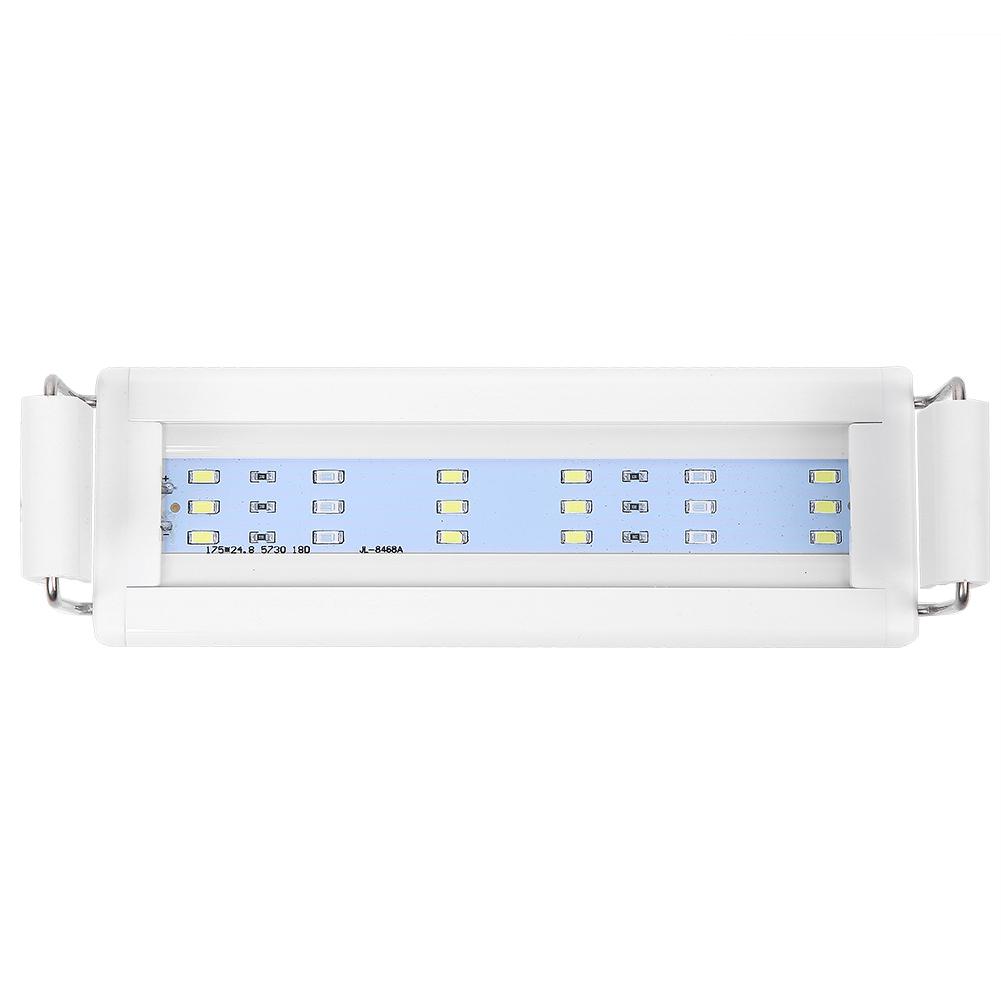 Aquarium Lamp Bracket Water Plants Thin High Brightness Fish LED Light (Blue and white XY-20K)