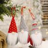 Unique Knitted Hat Forest Old Man Head Doll Ornament For Beautiful Christmas Decor