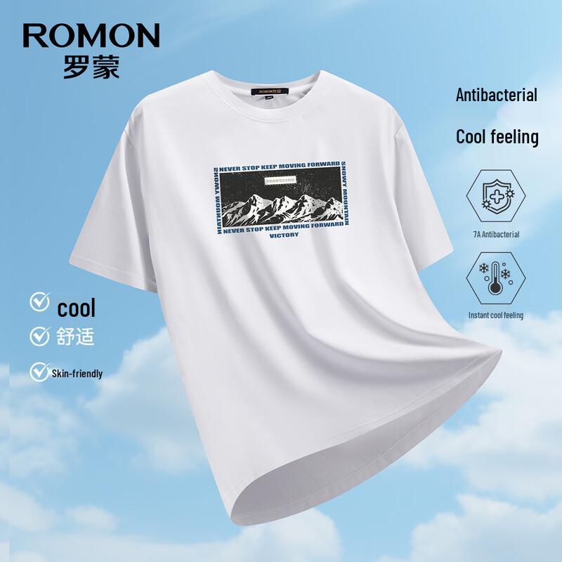ROMON Men s 7A Anti-Bacterial Lyocell Blend Cooling T-Shirt L