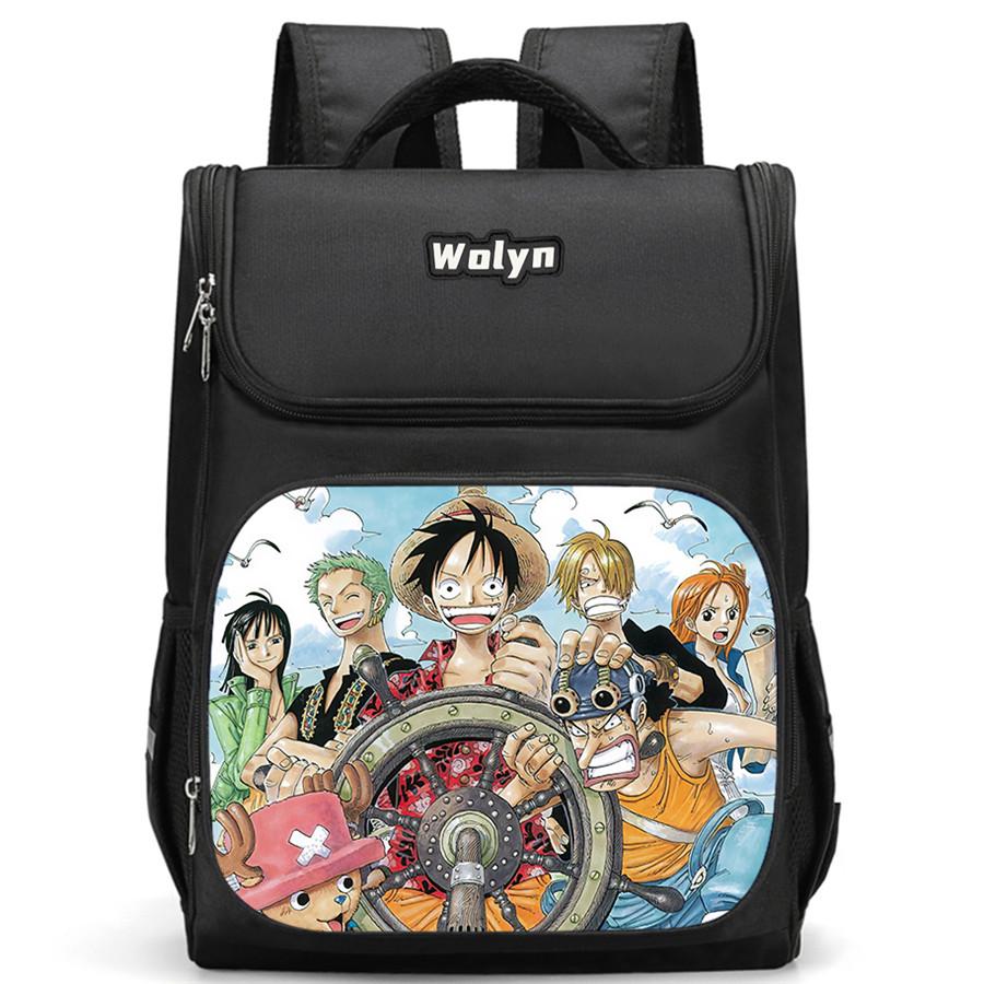 16 Inch One Piece Large Capacity School Backpack Lightweight Adjustable Multi-compartment Daypack Unisex for Boys Girls Age 6-10 16 inches
