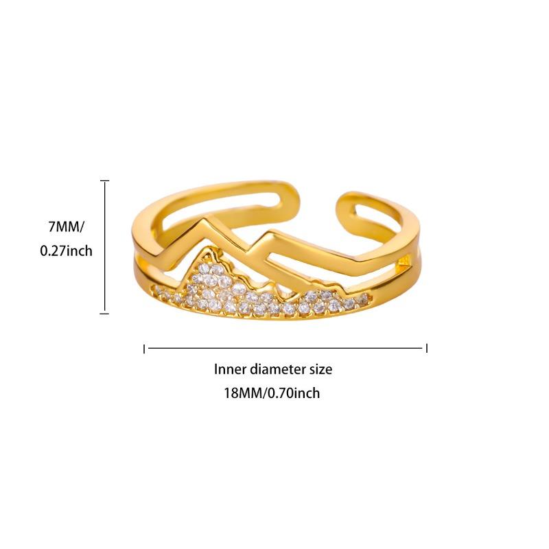 Hot Sale Personalized Mountain Butterfly Design Ring Fashion Zirconium Simple Ring Women's Jewelry Live