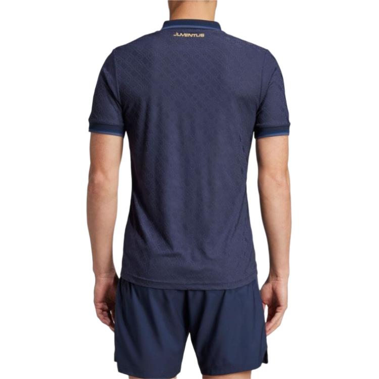 Adidas Originals SS24 Third Authentic Juventus Series Casual Sports Short Sleeve Football Shirt Men Tops Legend-Ink IY5252
