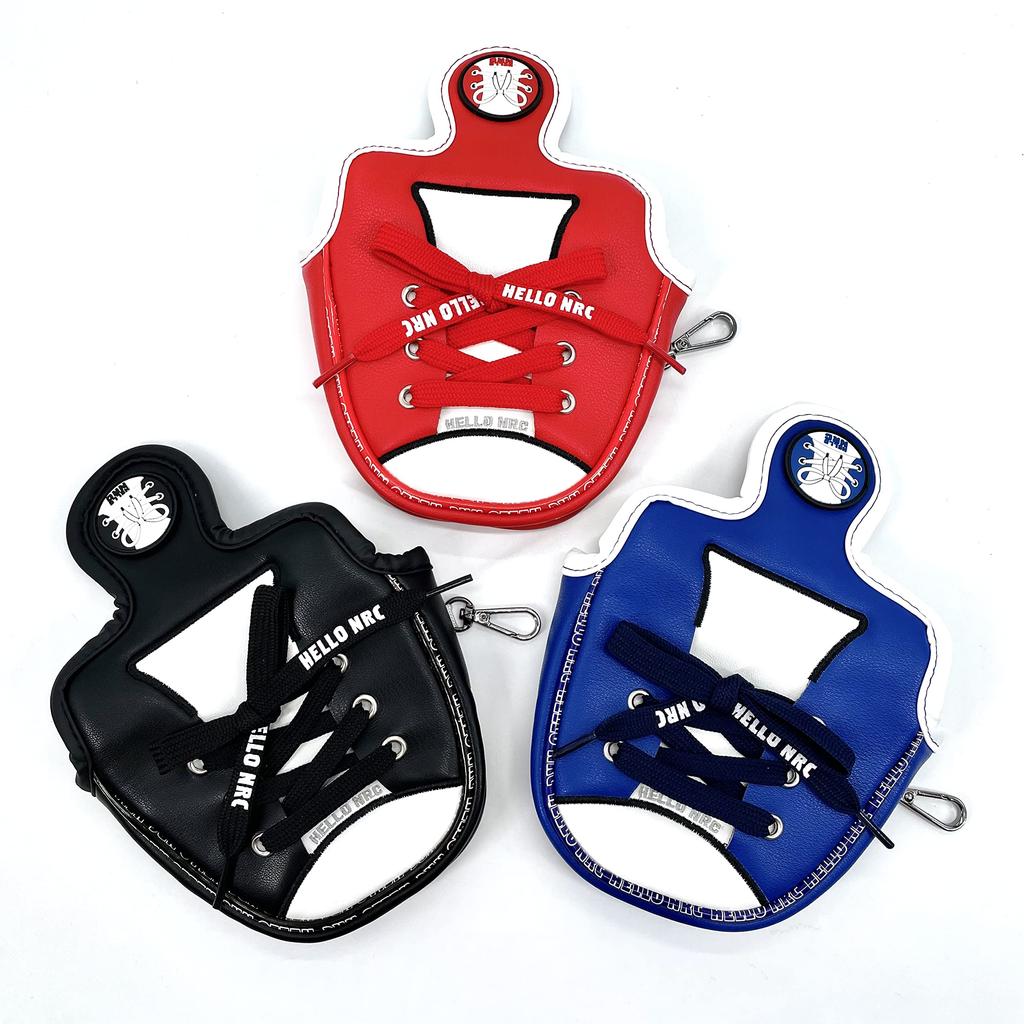 Golf Putter Abdeckung Putter Fall Kopf Abdeckung Mallet Typ Pin Typ PU Leder (Hammer Typ ROT)