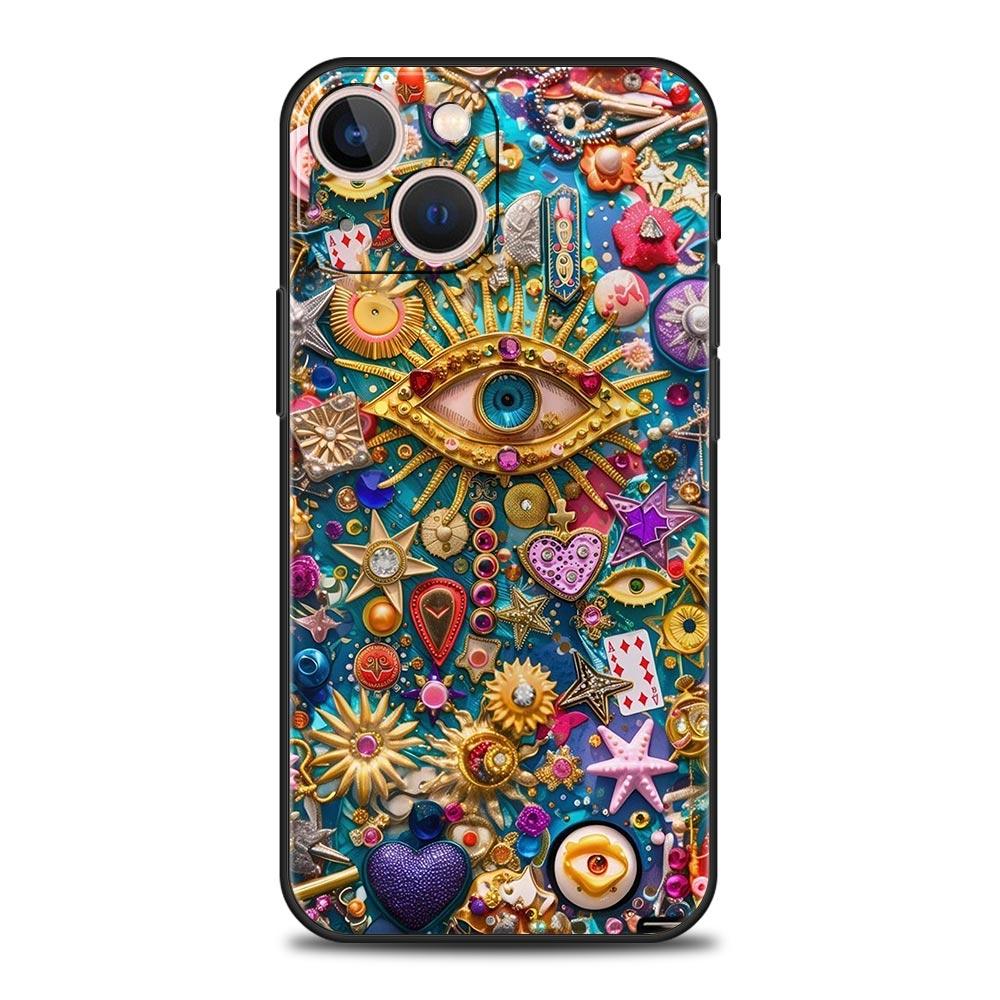 

Модный Чехол для Телефона с Глазами и Ресницами для iPhone 17 16 15 14 13 12 Pro Max 11 Pro Max 17 AIR Plus Ударопрочный Мягкий ТПУ Корпус iPhone 15 Plus