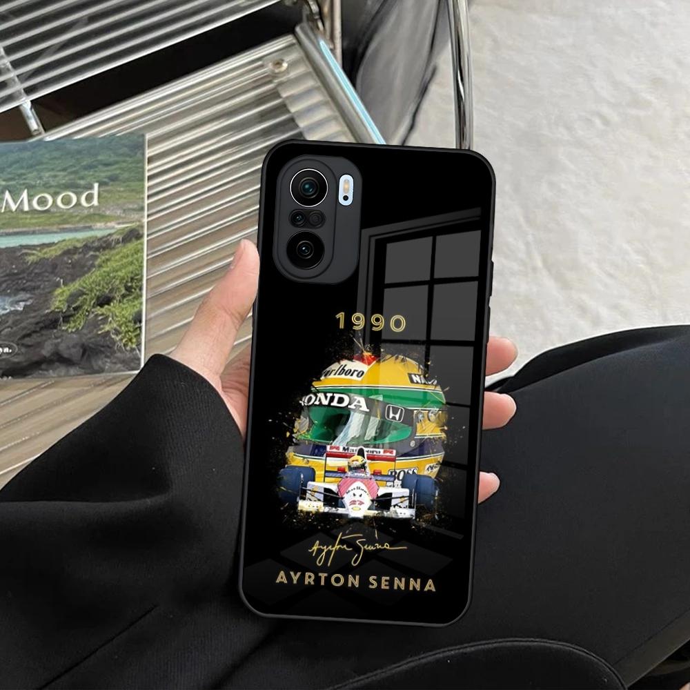 Ayrton Senna F1 Phone Case for Xiaomi Redmi Note 13 12 11 10 13c 9t 12s 11s 12c Pro toughened glass