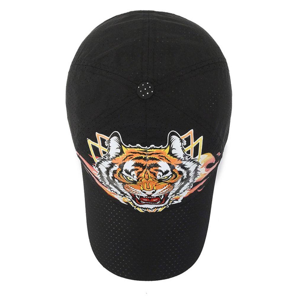 Sun Protection Summer Sun Hat Tiger Head Printed Baseball Cap Fishing Cycling Hat For Women Men