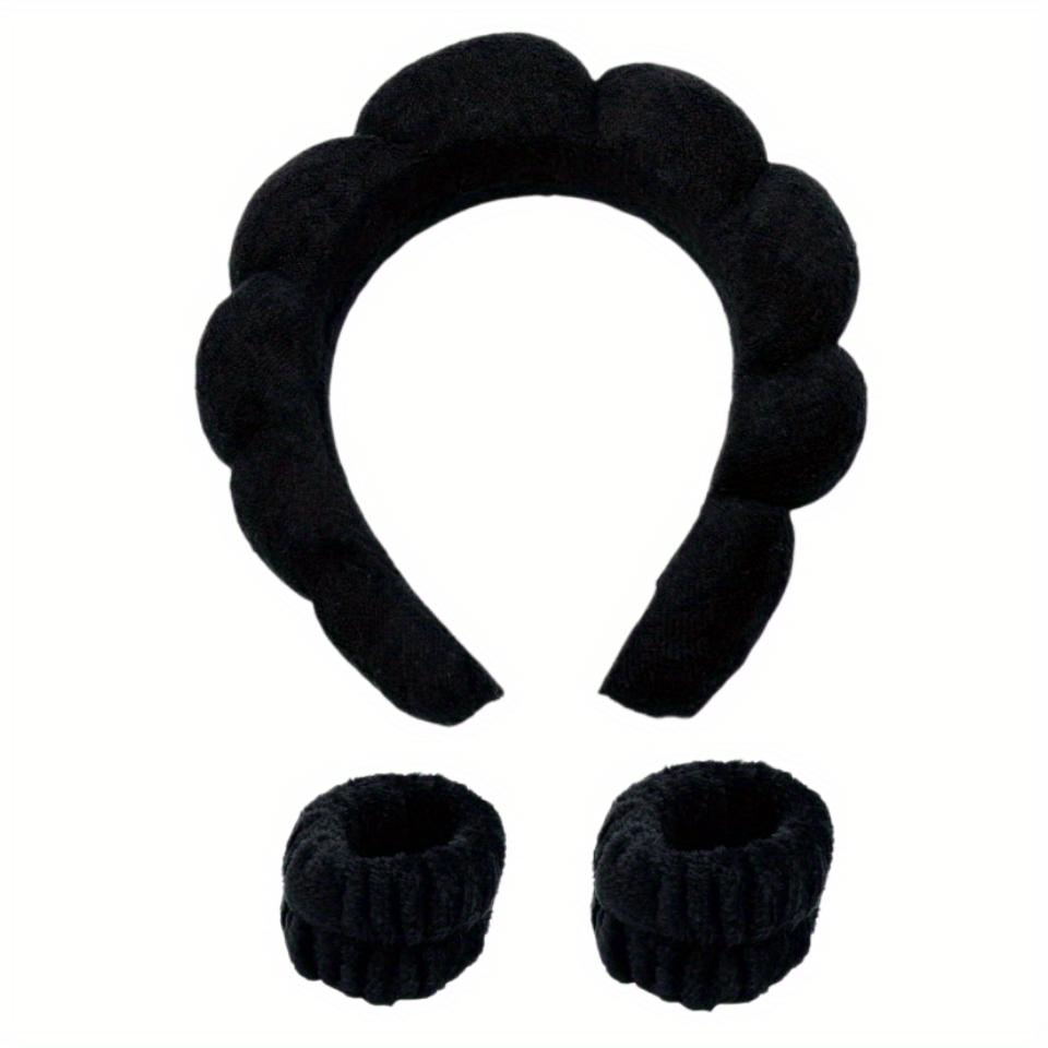 3pcs/set Soft SPA Headband Makeup Face Wash Headband Wrist Band High Top Sponge Headband Fashion Headband