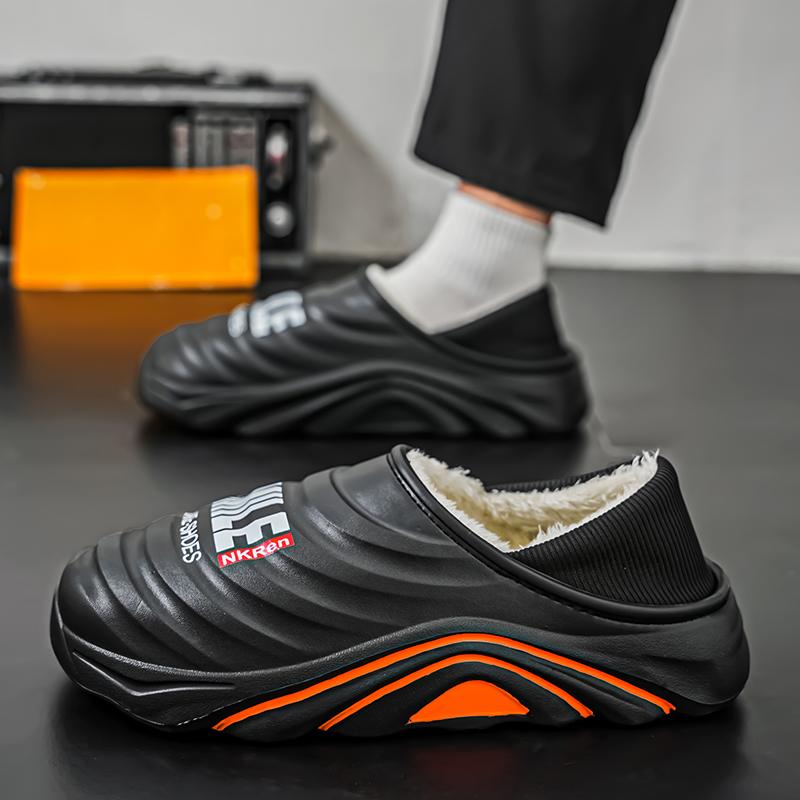 

Модные зимние тапочки для мужчин Классические тапочки для дома Мужские Бархатные Утолщенные Сохраняющие тепло Молодежные Модные Повседневные Простые Новинка Горячие 38-39 чёрный