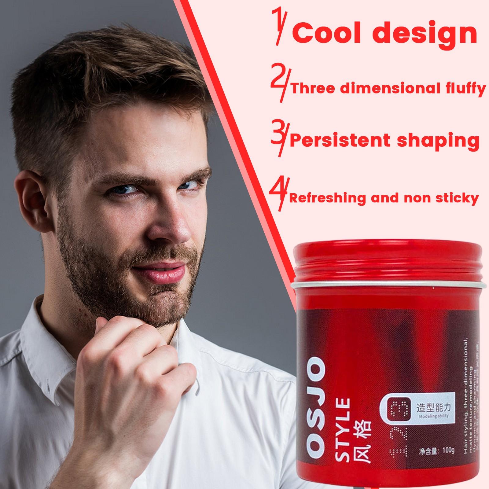 HAIR  WAX  Natural  Hair Mud Styling Lasting Moisturizing Hair Wax One Size красный