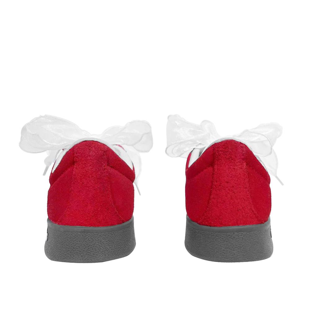 adidas VL COURT 2.0 Fiery Star Veil Coverage Quick Dry Lightweight Low Top Skateboard Shoes Unisex Red White HQ1802(Team847-)