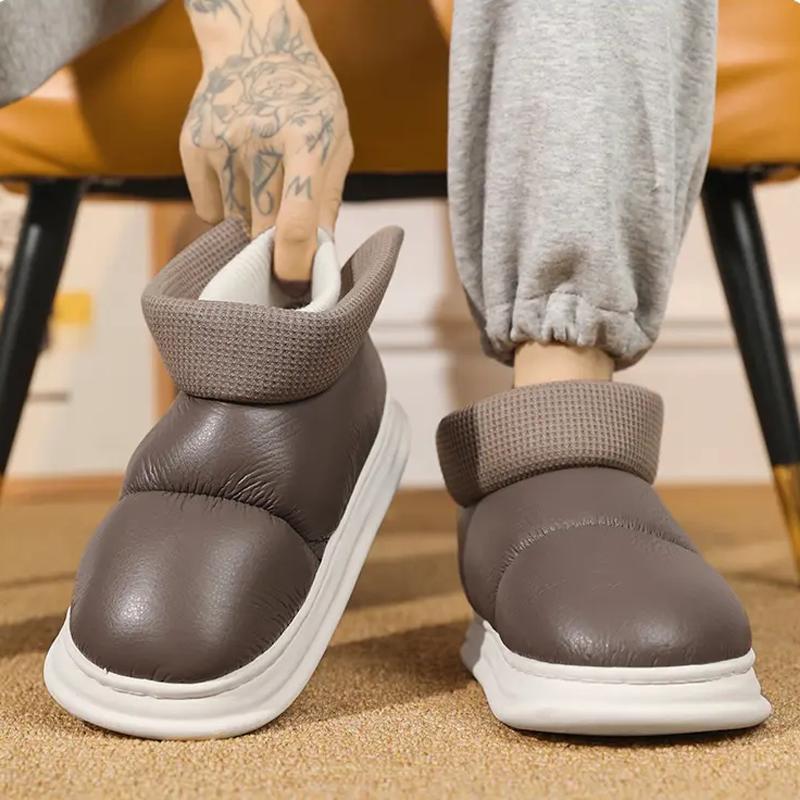 Fashion Versatile Cotton Shoes for Men Winter Plus Velvet Warm Snow Boots Outdoor Cold-proof Comfortable Casual Walking Shoes