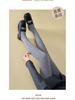 Women's Combed Cotton Tights, Grey Diamond Pattern, Slimming, Medium Thickness, Autumn/Winter Style.