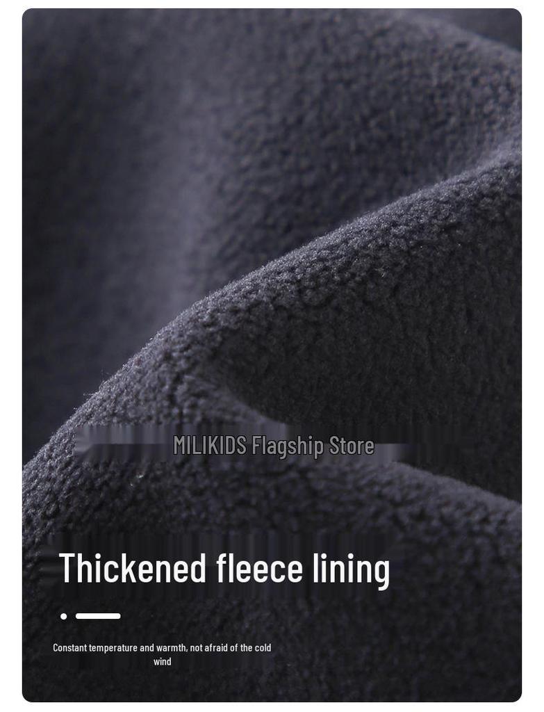 Dziecięce wiatroodporne spodnie dresowe z polaru - Jesienno-zimowa odzież sportowa dla chłopców i dziewcząt