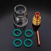 Power Tool-7Pcs Torch TIG Welding Stubby Gas Lens #12 Pyrex Cup For WP-9/WP-20/WP-25 Kit #