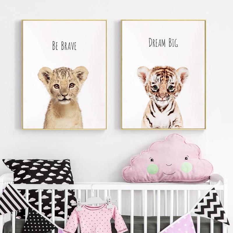 Girafa zebra elefante lona criança cartaz do berçário arte da parede imagem impressão pastagem pintura animal nórdico criança quarto do bebê deco
