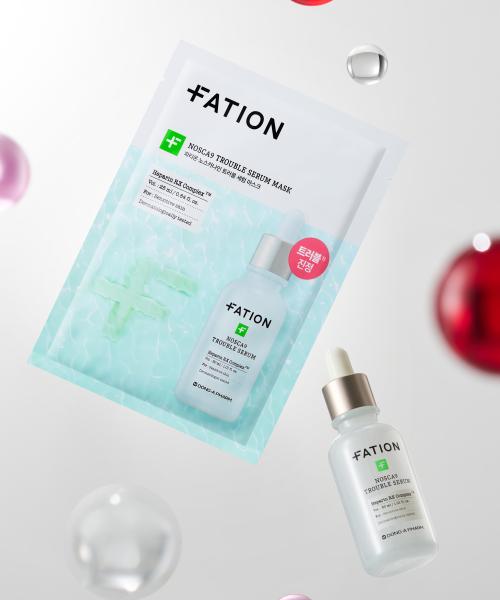 FATION Noscana Nine Trouble Serum Mask Pack (5 Sheets) + Serum (30ml) NONE