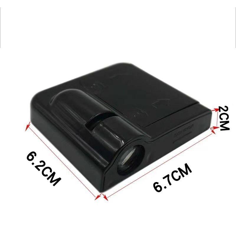 

2 шт. Беспроводной приветственный свет для двери автомобиля, светодиодная лазерная проекционная лампа, автодекор чёрный