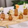 10Pcs Colorful Glass Flower Bud Vases Vintage Hydroponic Flower Planter Small Vase for Wedding Table Decoration DIY Gifts